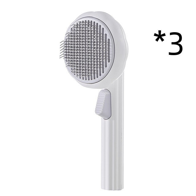 New Pet Cat Brush Hot Selling Hand-held Steel Wire Self-cleaning Comb Looper For Hair Removal - 𝓢𝓱𝓸𝓹𝓵𝓮𝓬𝔂