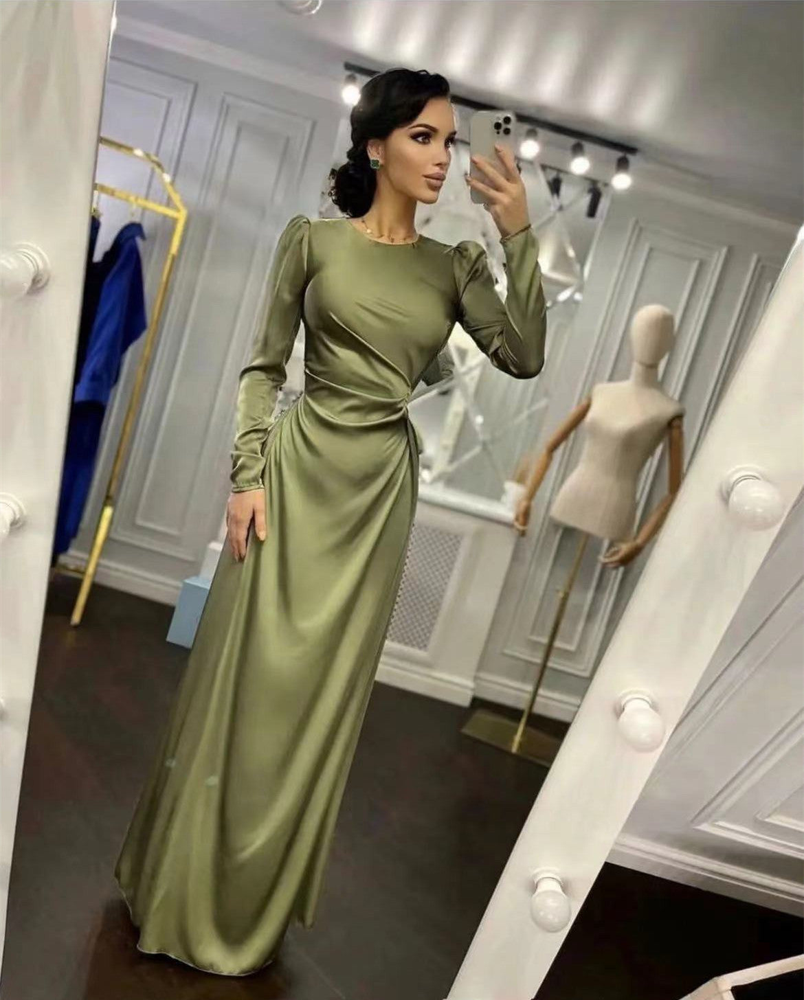 Beautiful Waist Fitting Irregular Dress - 𝓢𝓱𝓸𝓹𝓵𝓮𝓬𝔂