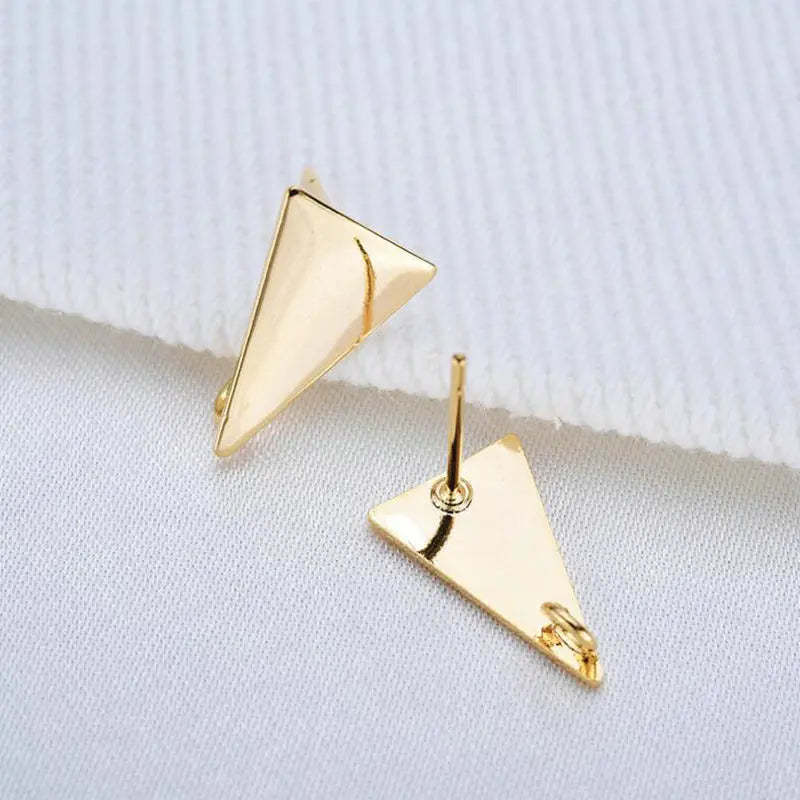 Gold Color Protection 8 12mm Triangle Earrings With Rings - 𝓢𝓱𝓸𝓹𝓵𝓮𝓬𝔂