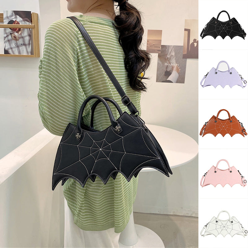 Halloween Spider Web Shape Shoulder Bags Personality Batgirl Tide Pu Handbags Fashoin Messenger Crossbody Bag - 𝓢𝓱𝓸𝓹𝓵𝓮𝓬𝔂