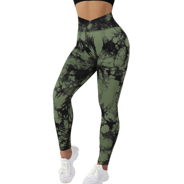 Seamless Tie Dye Leggings Women Yoga Pants Push Up Sport Fitness Running Gym Leggings - 𝓢𝓱𝓸𝓹𝓵𝓮𝓬𝔂