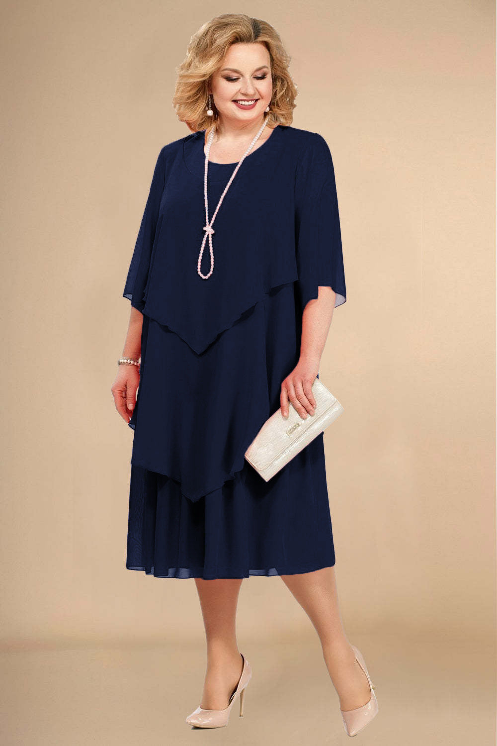 Chiffon Plus Size Mom Beach Dress - 𝓢𝓱𝓸𝓹𝓵𝓮𝓬𝔂