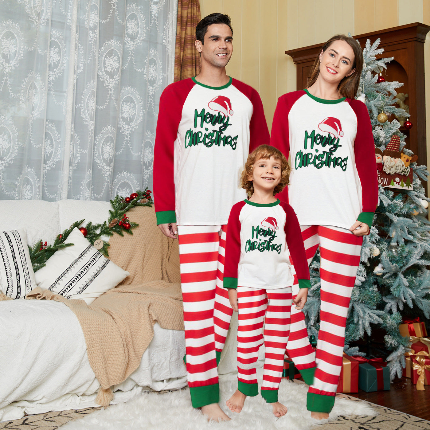 Clothes For The Whole Family A Family Of Four Stripes Christmas Suit - 𝓢𝓱𝓸𝓹𝓵𝓮𝓬𝔂