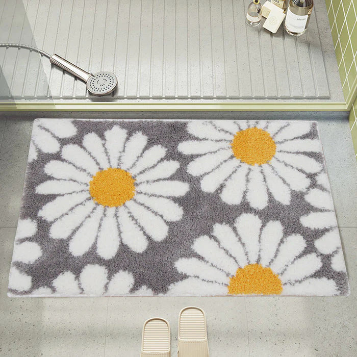 Cashmere-like Floor Mat Cross-border Flower Home Bathroom Non-slip Floor Mat - 𝓢𝓱𝓸𝓹𝓵𝓮𝓬𝔂