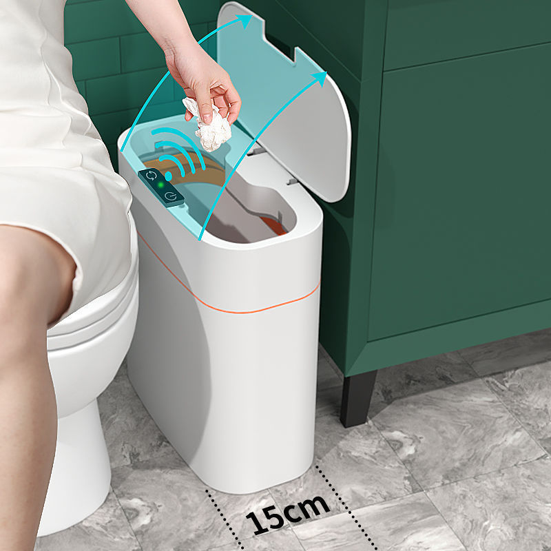 Smart Trash Can With Lid For Bedroom And Living Room Kitchen Storage Box Trash Can Induction Small Car Box Automatic Smart Dustbin Smart Trash Bin - 𝓢𝓱𝓸𝓹𝓵𝓮𝓬𝔂