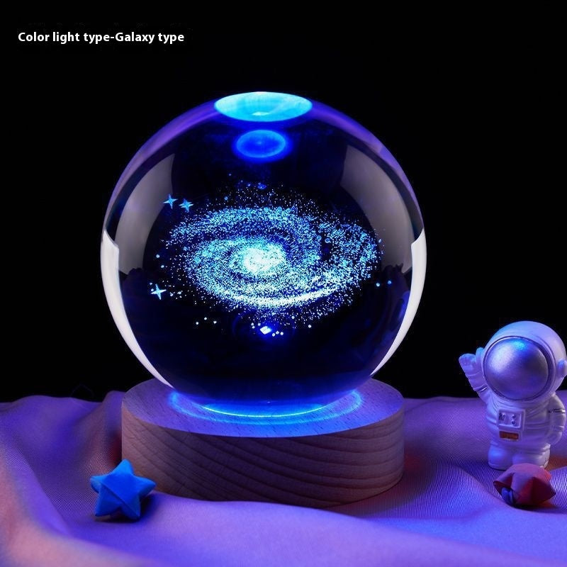 Moon Small Night Lamp Decoration Creative Crystal Ball - 𝓢𝓱𝓸𝓹𝓵𝓮𝓬𝔂