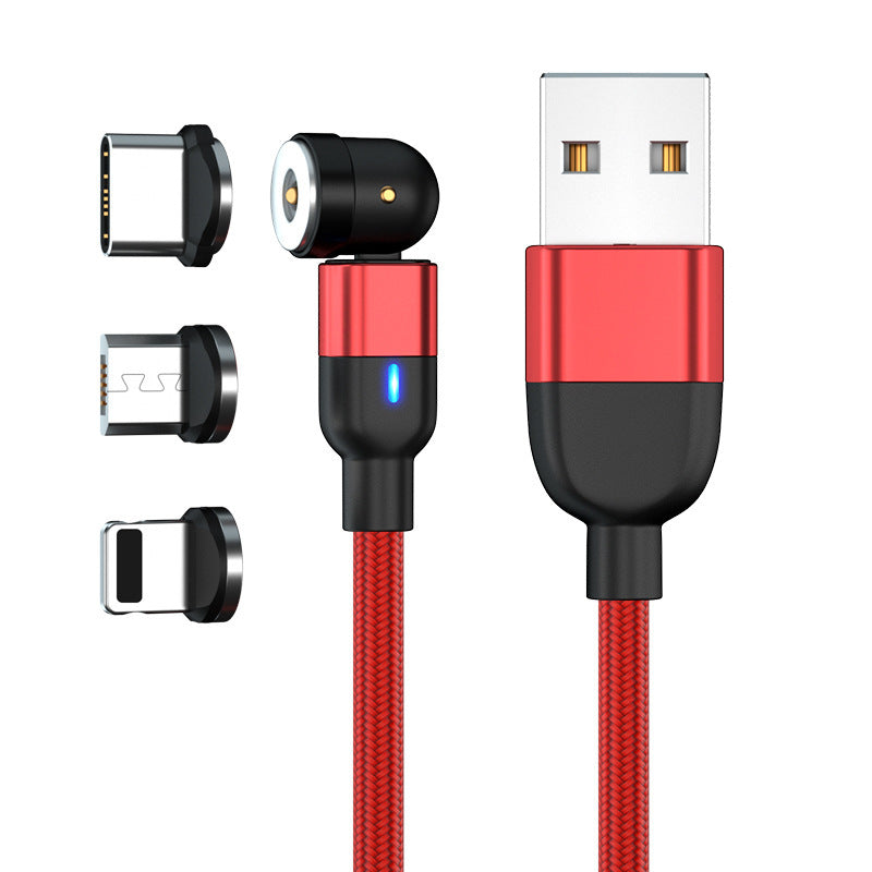 Data Cable 540 Degree Blind Suction Round Magnetic Charging Cable Three-in-one Bent Magnetic Cable - 𝓢𝓱𝓸𝓹𝓵𝓮𝓬𝔂