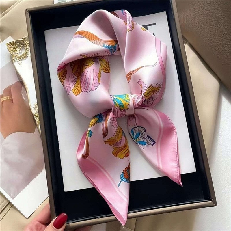 Artificial Silk Striped High-grade Korean Style Stylish Beach Arm Bag Silk Scarf - 𝓢𝓱𝓸𝓹𝓵𝓮𝓬𝔂