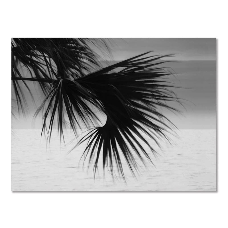 Nordic Modern Black And White Seaside Landscape Holiday Surfing Background Wall Poster Frameless Painting - 𝓢𝓱𝓸𝓹𝓵𝓮𝓬𝔂