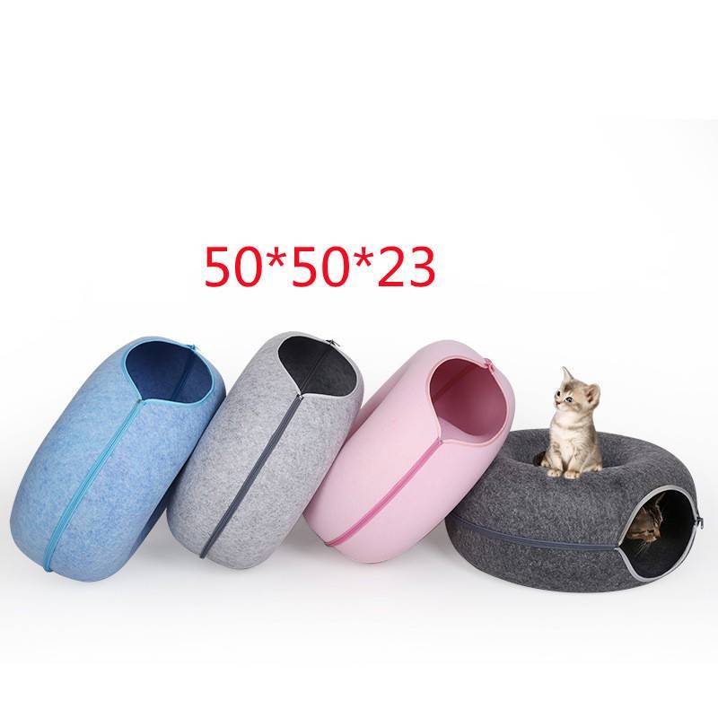 Four Seasons Available Cat Round Felt Pet Nest - 𝓢𝓱𝓸𝓹𝓵𝓮𝓬𝔂