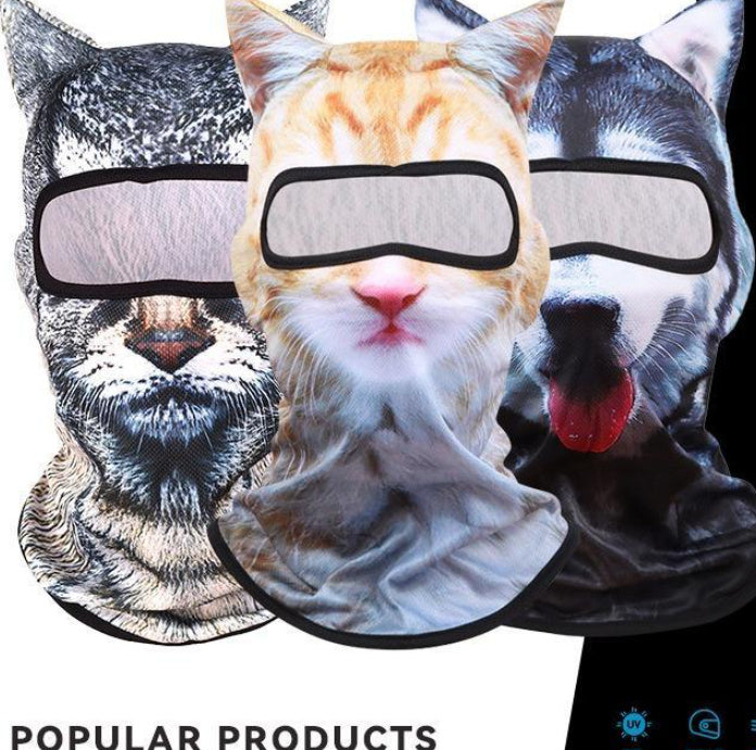 3d Printing Animal Head Cover Outdoor Sun Protection