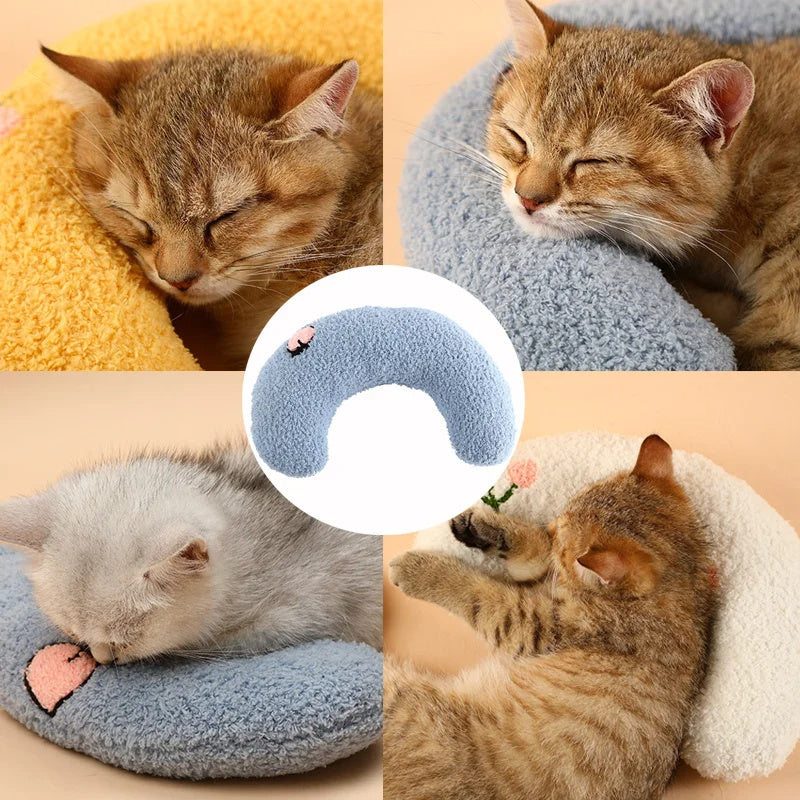 Little Pillow For Cats Fashion Neck Protector Deep Sleep Puppy U-Shaped Pillow Pets Pillow Kitten Headrest Dog Sleeping Pillow Pet Products - 𝓢𝓱𝓸𝓹𝓵𝓮𝓬𝔂
