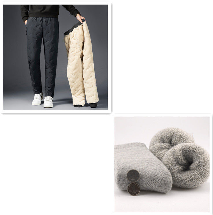 Men's Padded Cotton Trousers With Cashmere - 𝓢𝓱𝓸𝓹𝓵𝓮𝓬𝔂