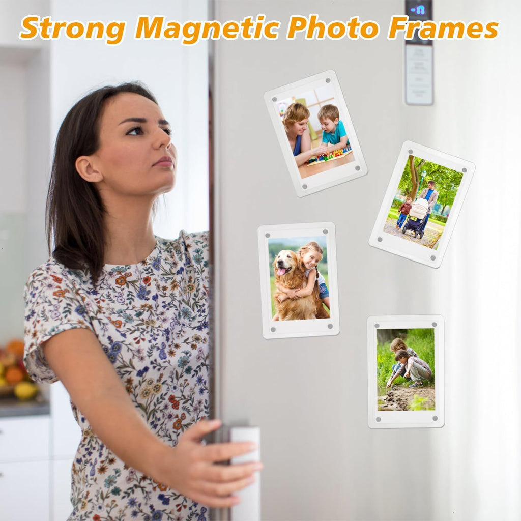 Household Acrylic Fridge Sticker Magnetic Photoframe