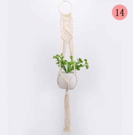 4 Pack - Macrame Plant Hangers & Shelf - 𝓢𝓱𝓸𝓹𝓵𝓮𝓬𝔂