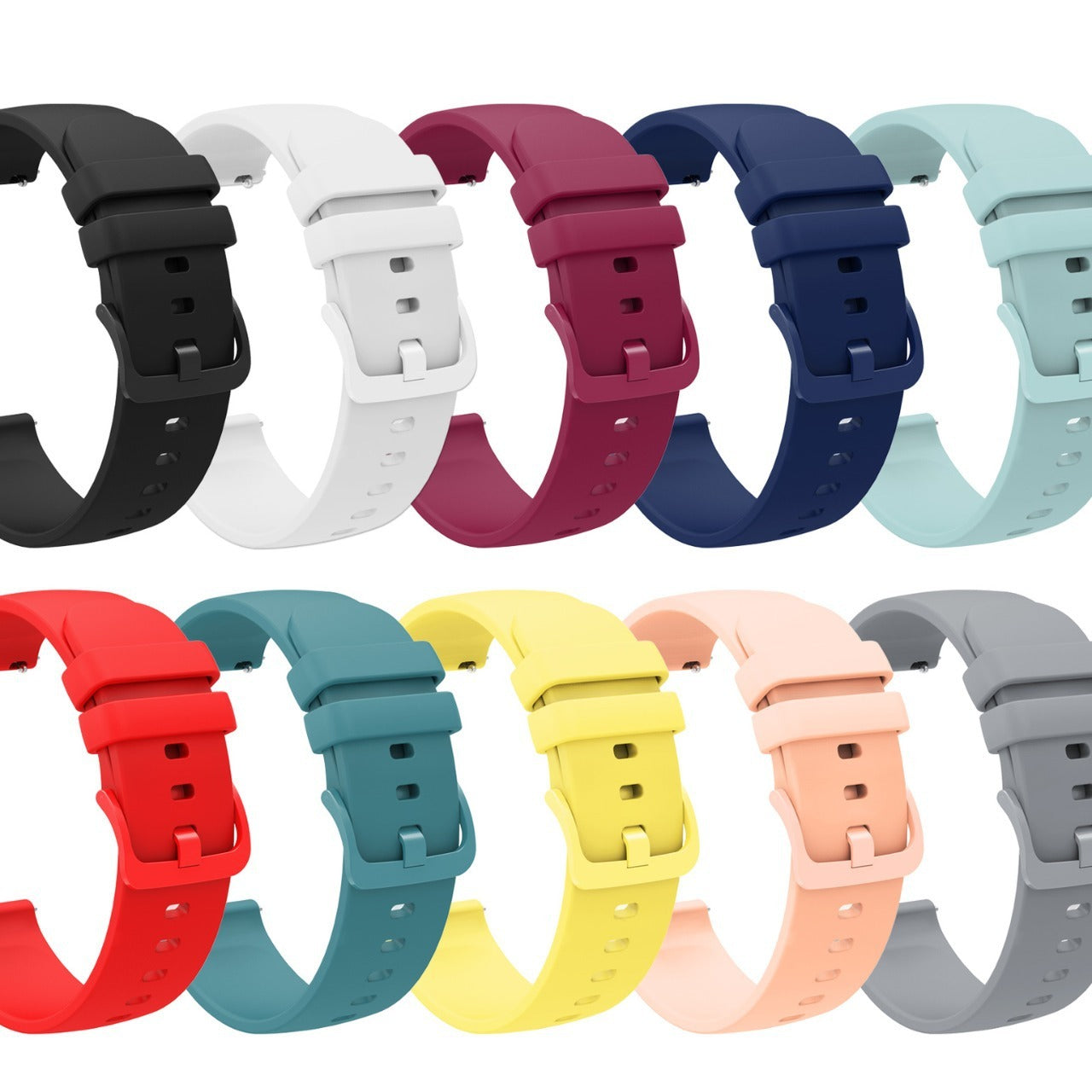 Flat Same Color Buckle Universal Silicone Strap - 𝓢𝓱𝓸𝓹𝓵𝓮𝓬𝔂