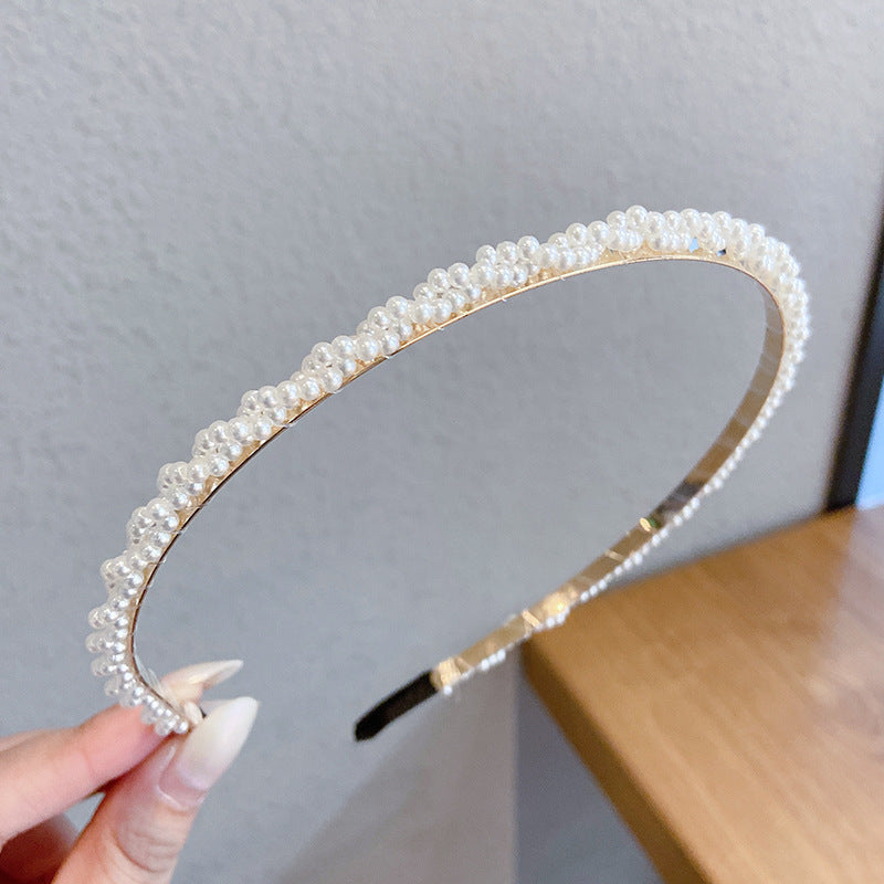 Sen Simple Pearl Thin Headband Hair Accessories Headband - 𝓢𝓱𝓸𝓹𝓵𝓮𝓬𝔂