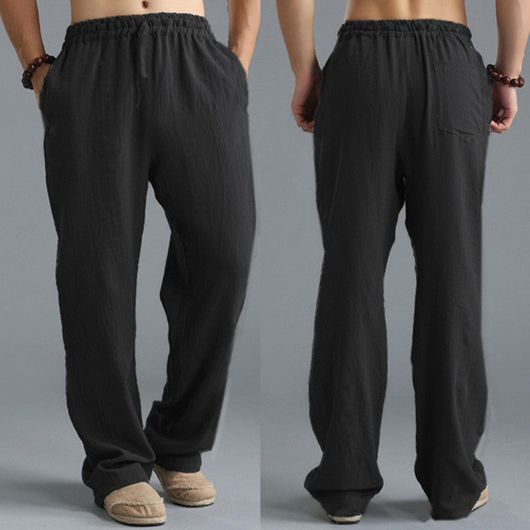 Men's Breathable Linen Loose Casual Sports Pants - 𝓢𝓱𝓸𝓹𝓵𝓮𝓬𝔂