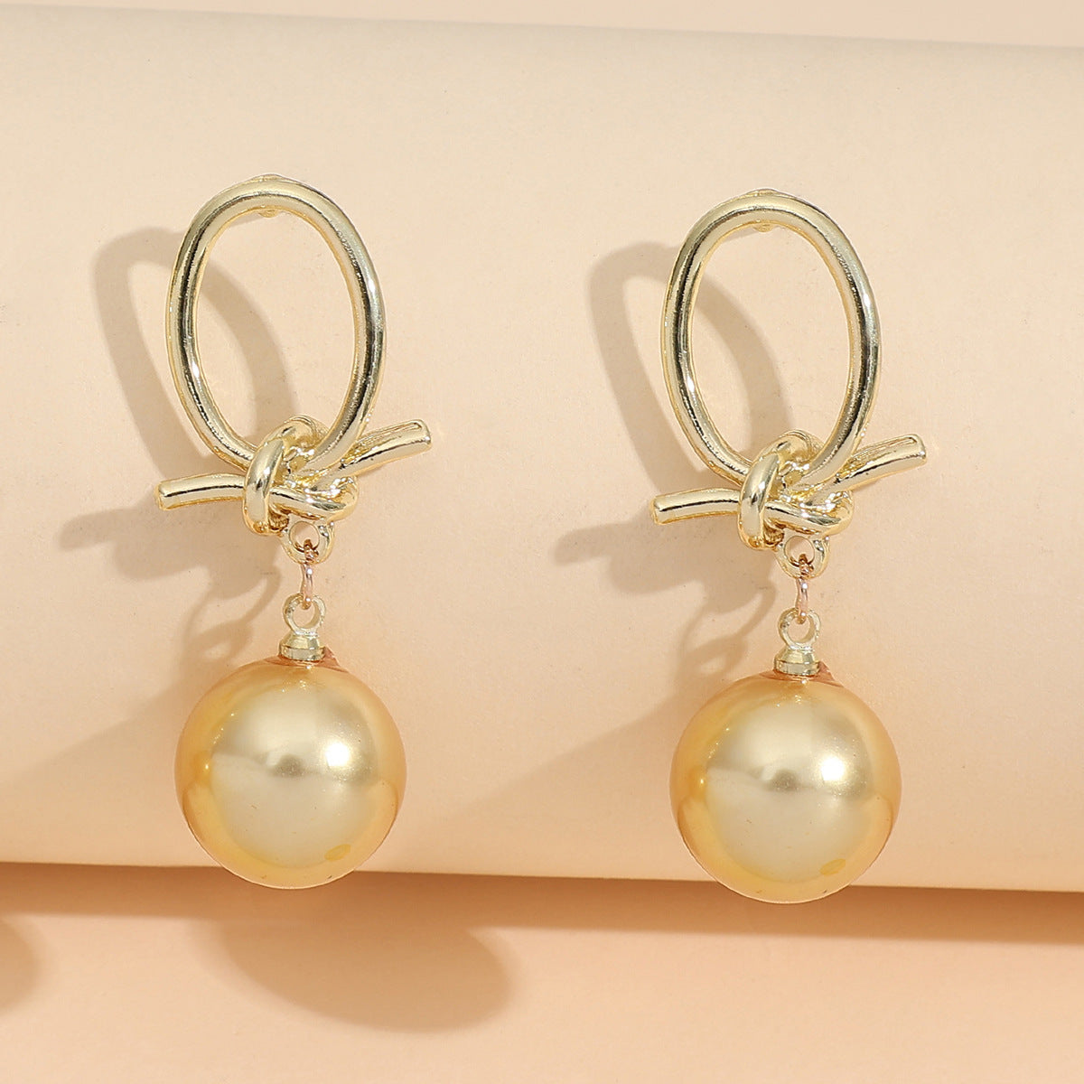 Elegant French Retro Personalized Knotted Pearl Earrings - 𝓢𝓱𝓸𝓹𝓵𝓮𝓬𝔂