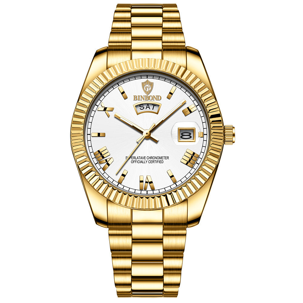 Roman Digital Log Stainless Steel Watch Waterproof Quartz - 𝓢𝓱𝓸𝓹𝓵𝓮𝓬𝔂