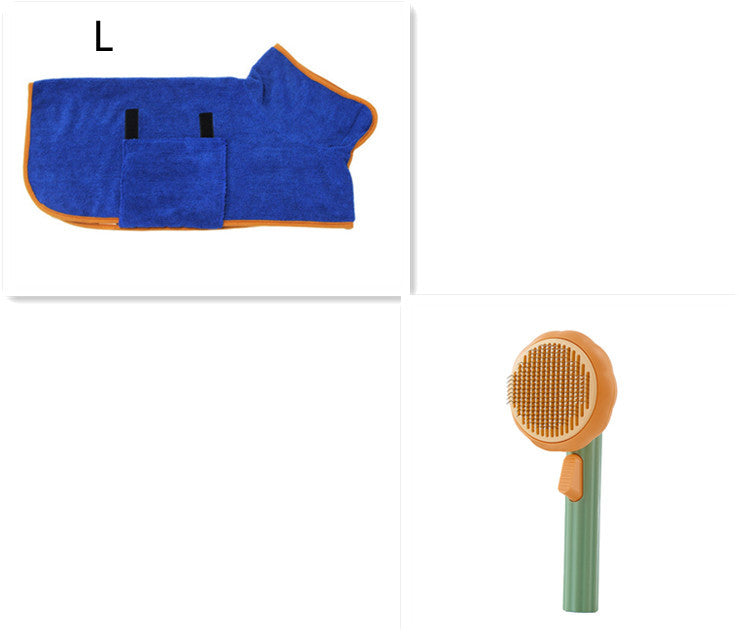 New Pet Cat Brush Hot Selling Hand-held Steel Wire Self-cleaning Comb Looper For Hair Removal - 𝓢𝓱𝓸𝓹𝓵𝓮𝓬𝔂