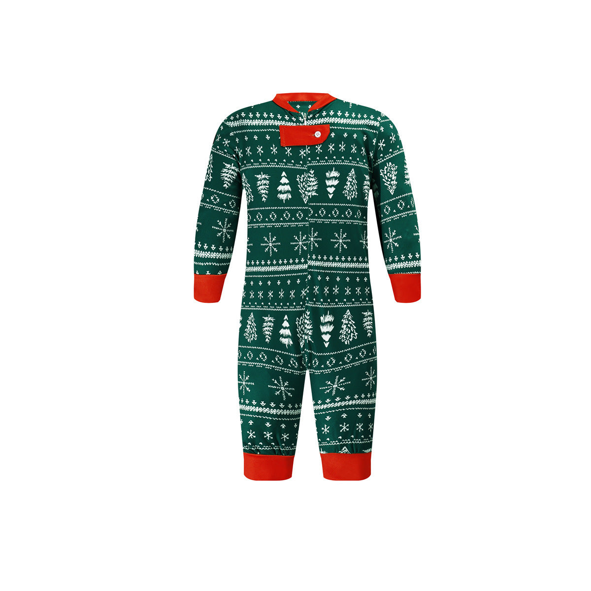 Christmas Print Contrast Color Parent-child Home Service Suit - 𝓢𝓱𝓸𝓹𝓵𝓮𝓬𝔂