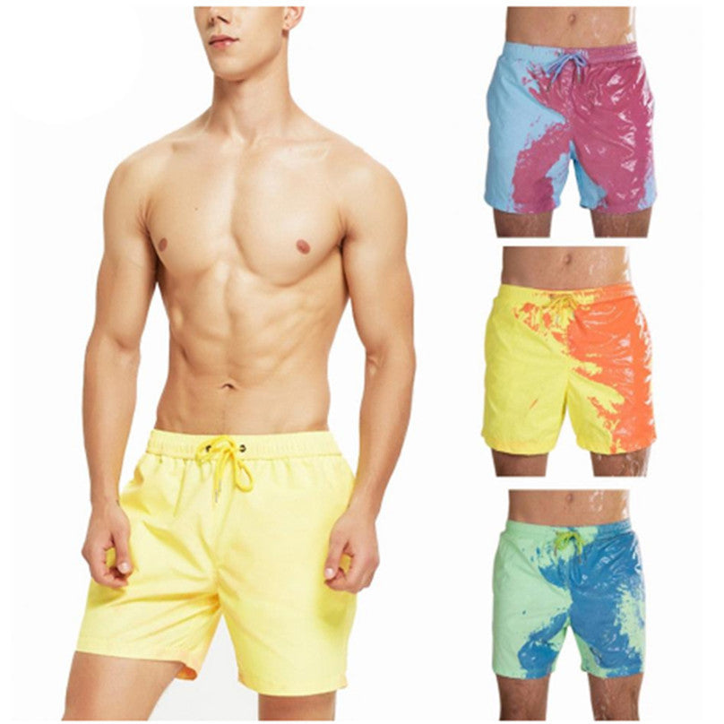 Magical Change Color Beach Shorts Summer Men Swimming Trunks Swimwear Swimsuit Quick Dry bathing shorts Beach Pant - 𝓢𝓱𝓸𝓹𝓵𝓮𝓬𝔂