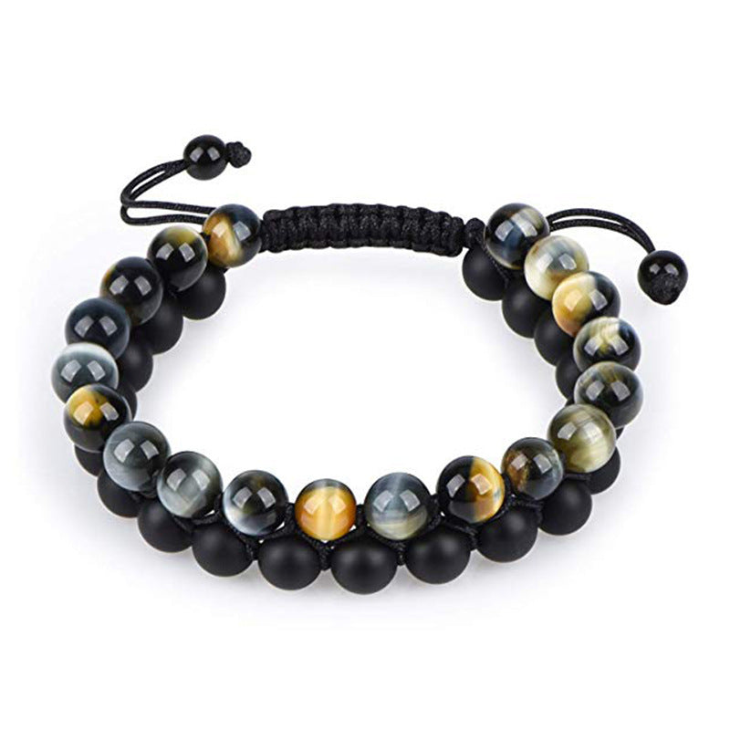 Tiger Eye Couple Bracelets Matte Black Agate Beads Bracelet - 𝓢𝓱𝓸𝓹𝓵𝓮𝓬𝔂