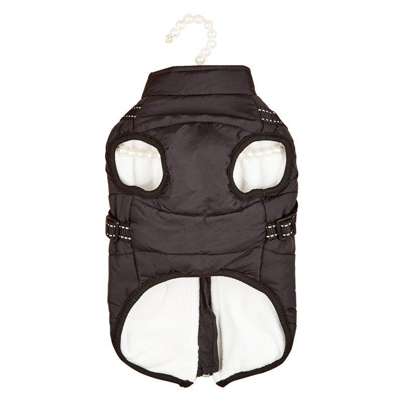 Pet Warm Dog Cotton-padded Clothes Fleece-lined Thickened Reflective Gallus - 𝓢𝓱𝓸𝓹𝓵𝓮𝓬𝔂