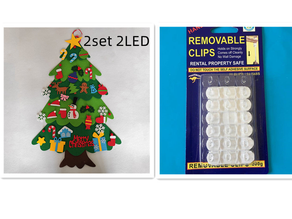 DIY Felt Christmas Tree New Year Toddler Kids Handmade Gift Toys Door Wall Hanging Ornaments Holiday Party Home Decor Set - 𝓢𝓱𝓸𝓹𝓵𝓮𝓬𝔂