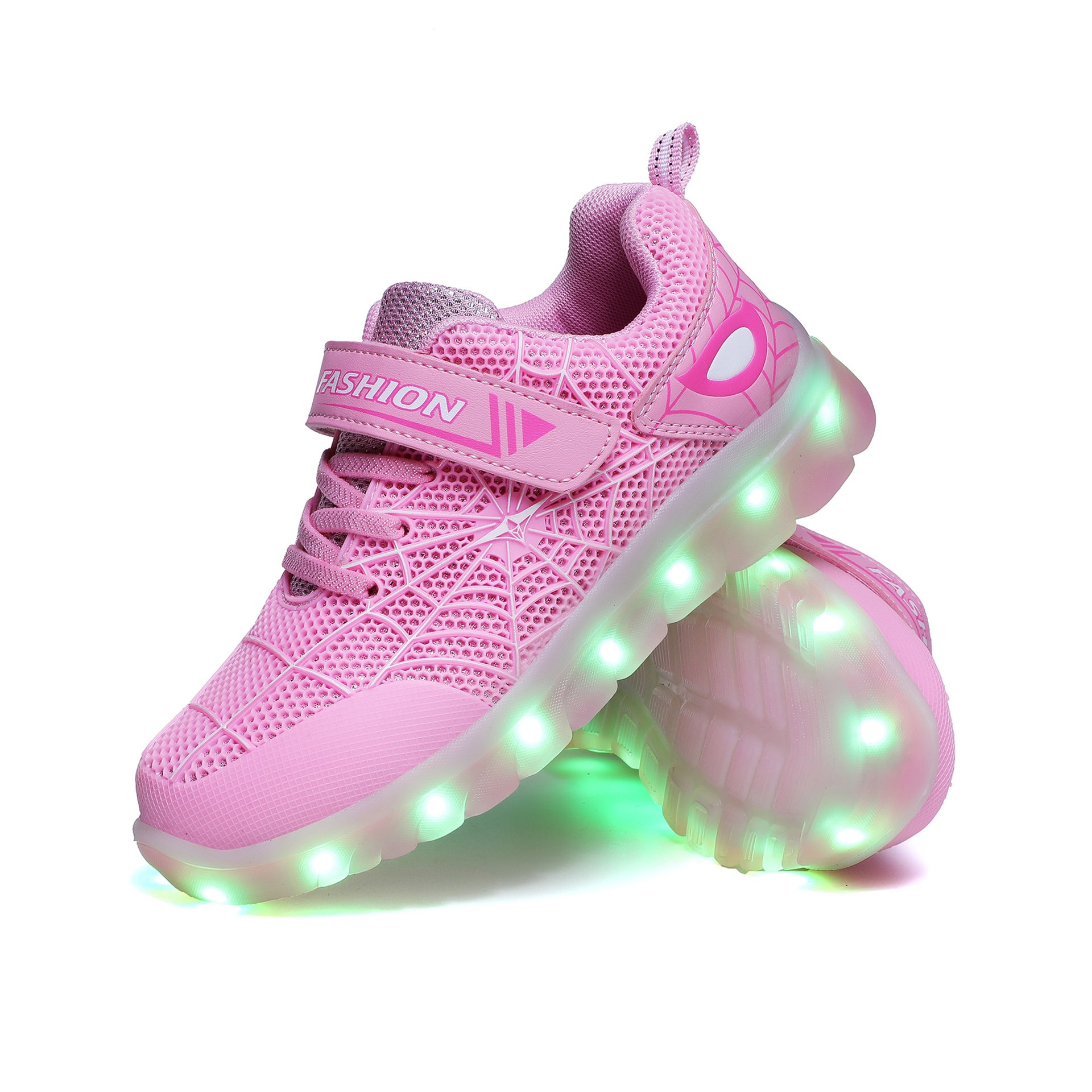 Size 26-37 Kids Led USB Recharge Glowing Shoes Children's Hook Loop - 𝓢𝓱𝓸𝓹𝓵𝓮𝓬𝔂