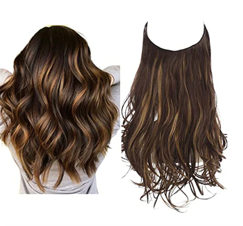 Wig Female Extension Chemical Fiber Long Curly Hair Matte High-temperature Fiber Fishing Thread Wig Set - 𝓢𝓱𝓸𝓹𝓵𝓮𝓬𝔂