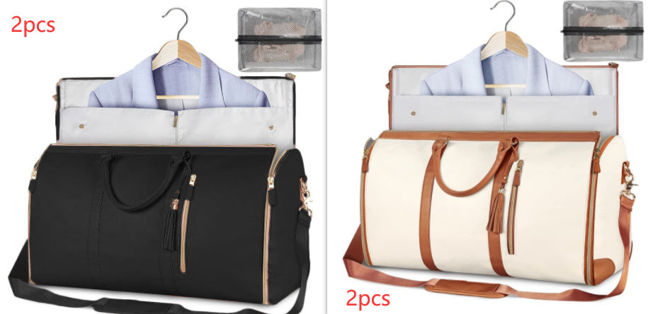 Large Capacity Travel Duffle Bag Women's Handbag Folding Suit Bag Waterproof Clothes Totes - 𝓢𝓱𝓸𝓹𝓵𝓮𝓬𝔂
