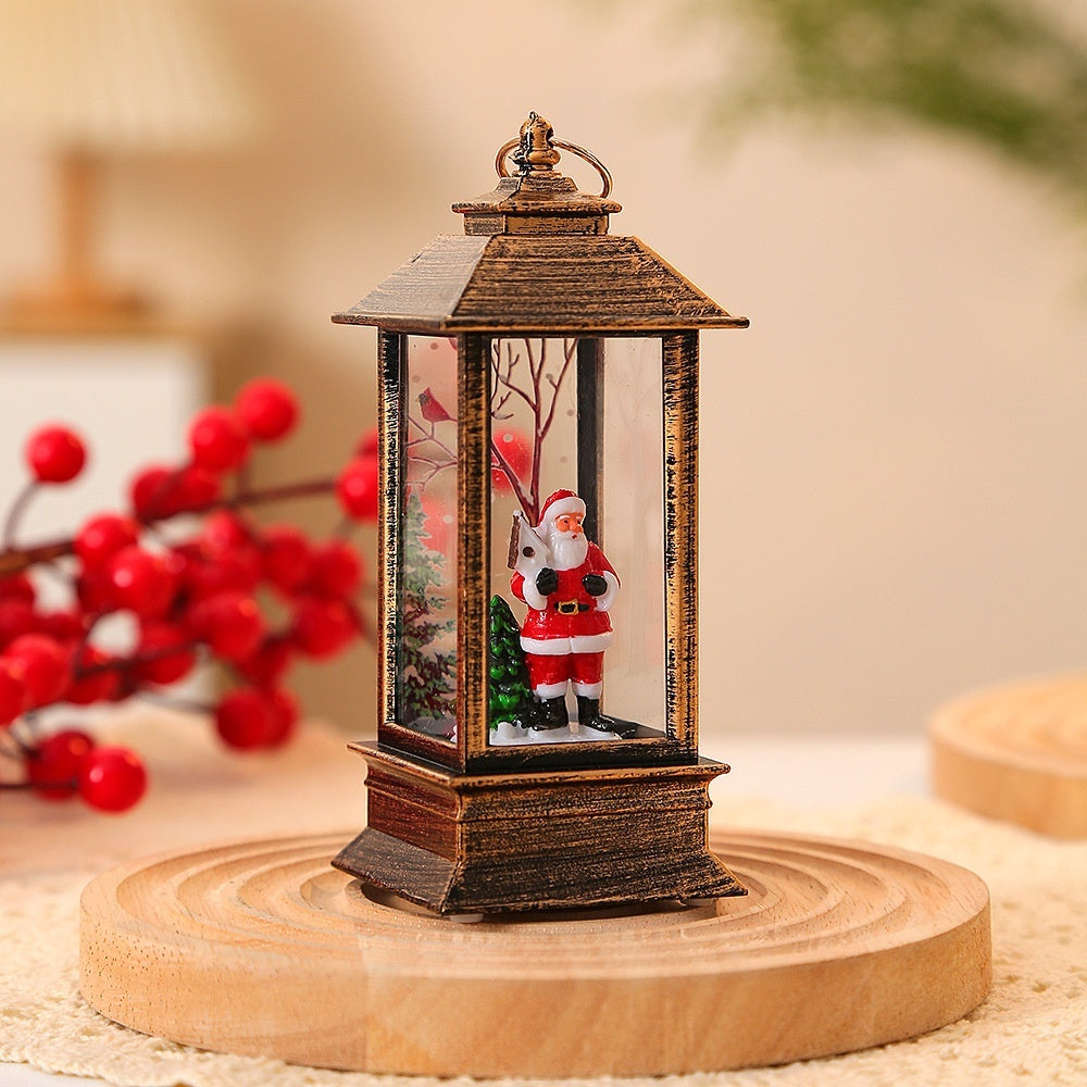 Christmas Portable Oil Lamp Santa Claus LED Night Lights Battery Powered Indoor Outdoor Hanging Lanterns Festive Party Decoration - 𝓢𝓱𝓸𝓹𝓵𝓮𝓬𝔂