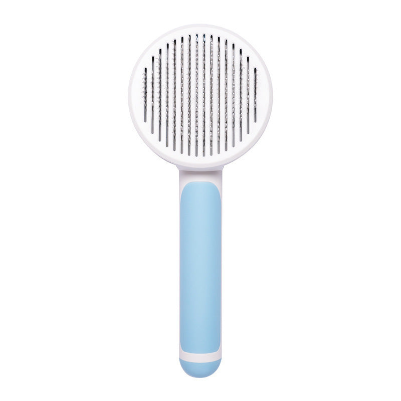 New Pet Cat Brush Hot Selling Hand-held Steel Wire Self-cleaning Comb Looper For Hair Removal - 𝓢𝓱𝓸𝓹𝓵𝓮𝓬𝔂