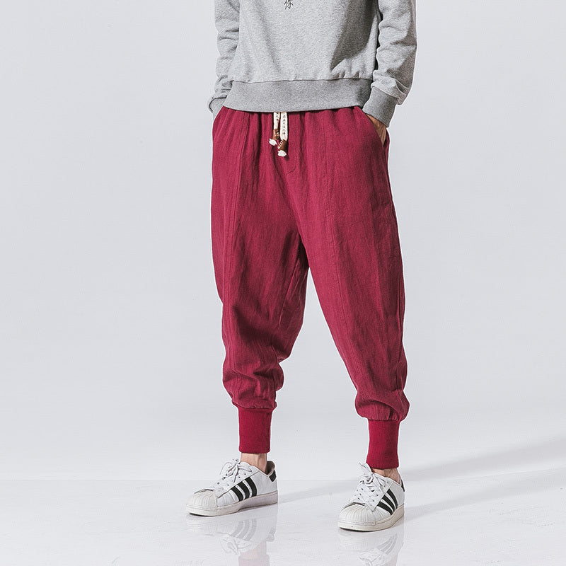 Cotton And Linen Feet Jarem Pants Tide Hip Hop Pants For Man - 𝓢𝓱𝓸𝓹𝓵𝓮𝓬𝔂