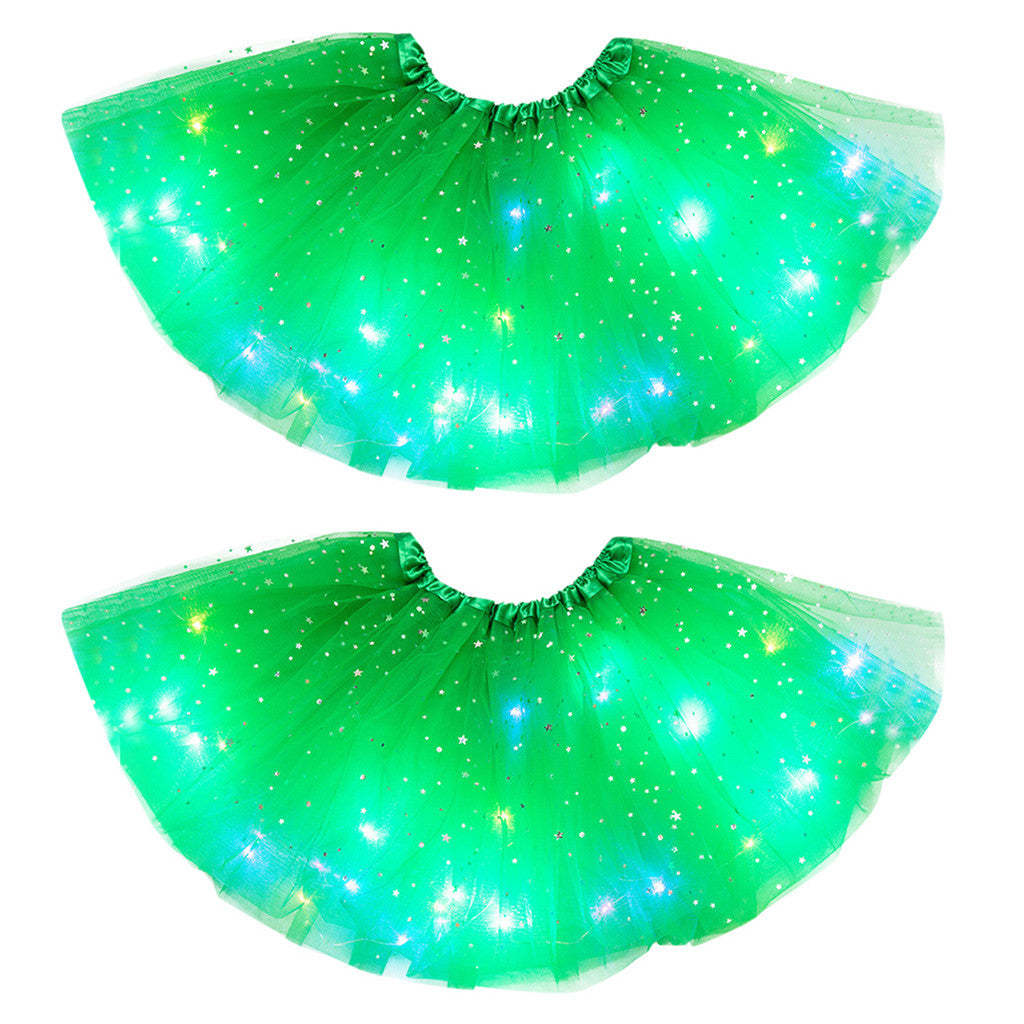 Magical & Luminous  LED Princess Halloween Tutu Skirt Sequins Shiny Skirt - 𝓢𝓱𝓸𝓹𝓵𝓮𝓬𝔂