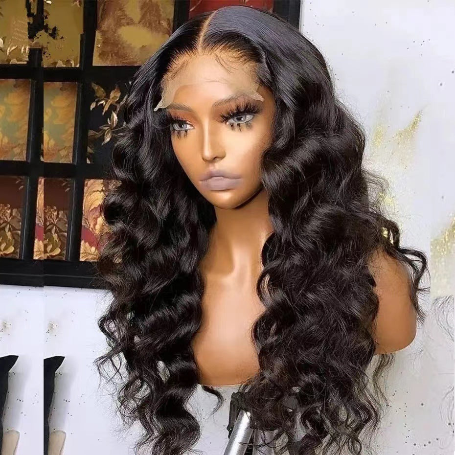 Front Lace Wig Red Long Curly Hair Big Wave - 𝓢𝓱𝓸𝓹𝓵𝓮𝓬𝔂
