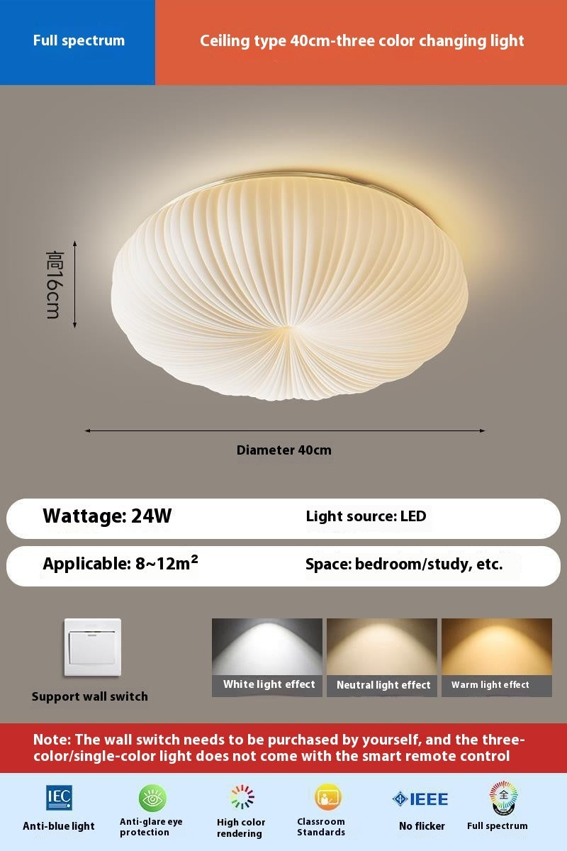Bedroom Ceiling Lamp Modern Minimalist Nordic Cream Style Warm Creative Eye Protection - 𝓢𝓱𝓸𝓹𝓵𝓮𝓬𝔂