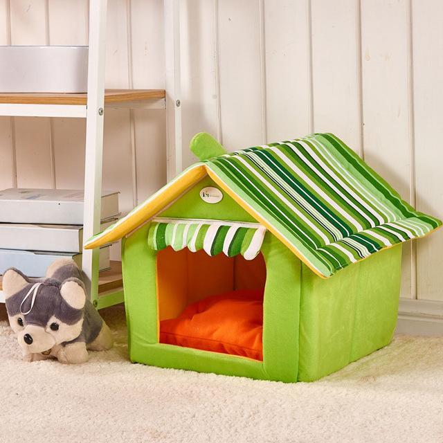 New Fashion Striped Removable Cover Mat Dog House Dog Beds For Small Medium Dogs Pet Products House Pet Beds for Cat - 𝓢𝓱𝓸𝓹𝓵𝓮𝓬𝔂