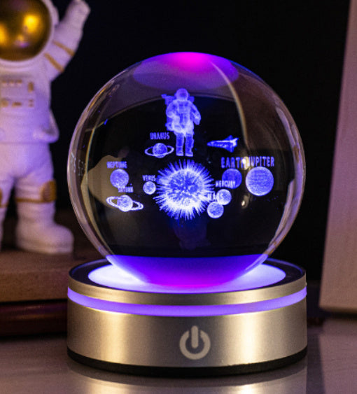 Creative 3D Inner Carving Luminous Crystal Ball Colorful Gradient Small Night Lamp Home Decorations Gifts Selection - 𝓢𝓱𝓸𝓹𝓵𝓮𝓬𝔂
