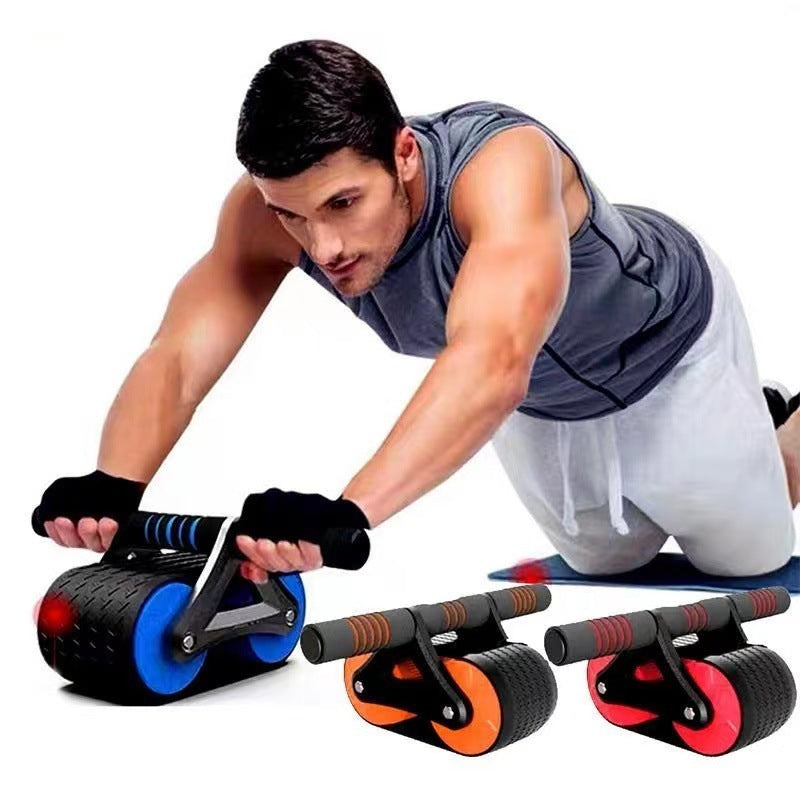 Double Wheel Abdominal Exerciser Women Men Automatic Rebound Ab Wheel Roller Waist Trainer Gym Sports Home Exercise Devices - 𝓢𝓱𝓸𝓹𝓵𝓮𝓬𝔂