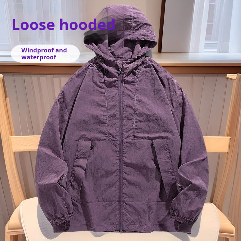 Outdoor Windproof Waterproof Crisp Loose Hoodie Workwear Jacket Coat - 𝓢𝓱𝓸𝓹𝓵𝓮𝓬𝔂