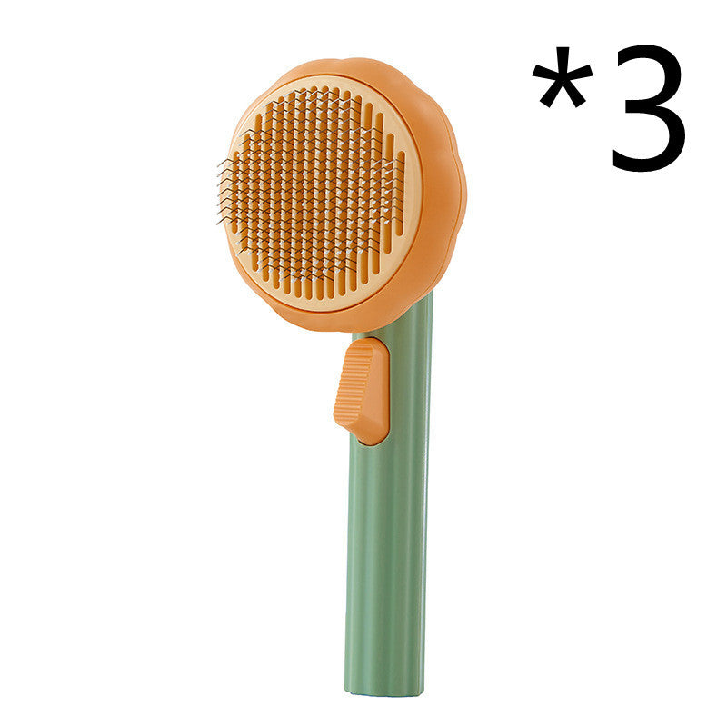 New Pet Cat Brush Hot Selling Hand-held Steel Wire Self-cleaning Comb Looper For Hair Removal - 𝓢𝓱𝓸𝓹𝓵𝓮𝓬𝔂