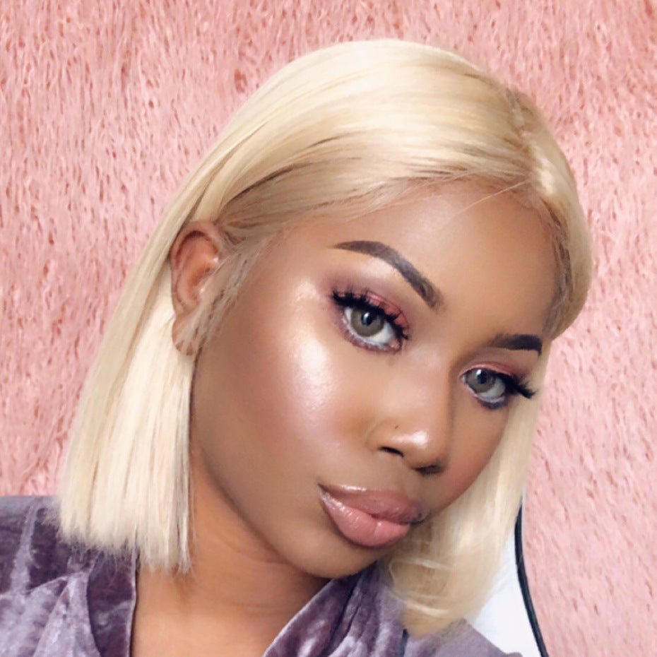 Blond short straight wig - 𝓢𝓱𝓸𝓹𝓵𝓮𝓬𝔂