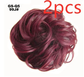 Europe, Japan, and South Korea popular hair bun fluffy natural drawstring curly hair ball head hair ring hair set female hair accessories chemical fiber hair - 𝓢𝓱𝓸𝓹𝓵𝓮𝓬𝔂