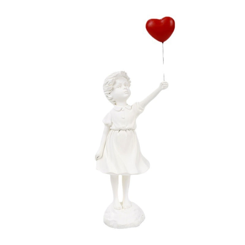 Little Girl With Balloon Art Sculpture Living Room Decorations Decoration Resin - 𝓢𝓱𝓸𝓹𝓵𝓮𝓬𝔂