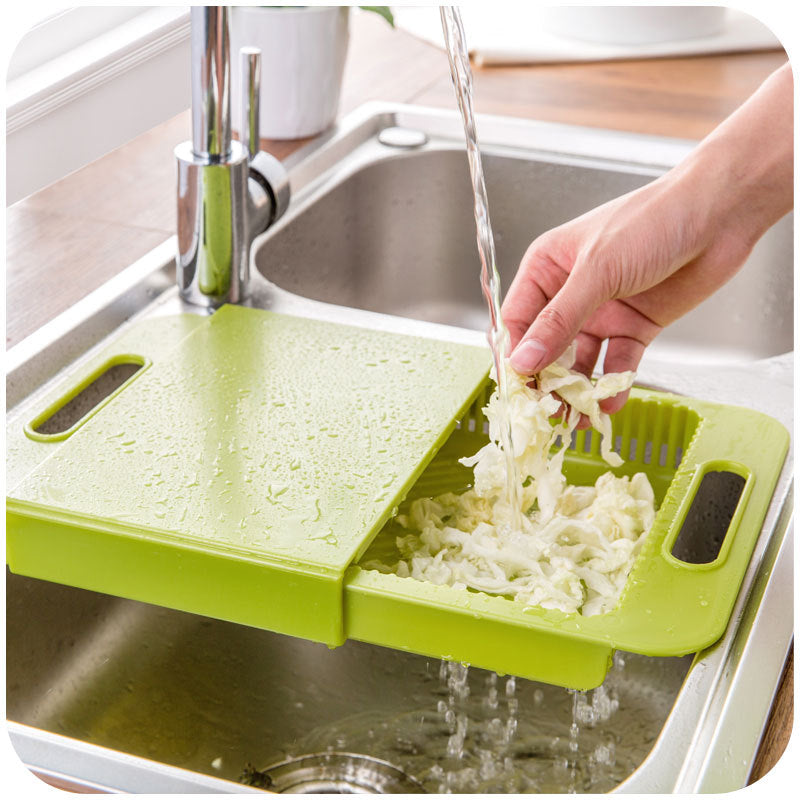 Multifunction Kitchen Chopping Blocks Sinks Drain Basket Cutting Board Vegetable Meat Tools Kitchen Accessories Chopping Board - 𝓢𝓱𝓸𝓹𝓵𝓮𝓬𝔂