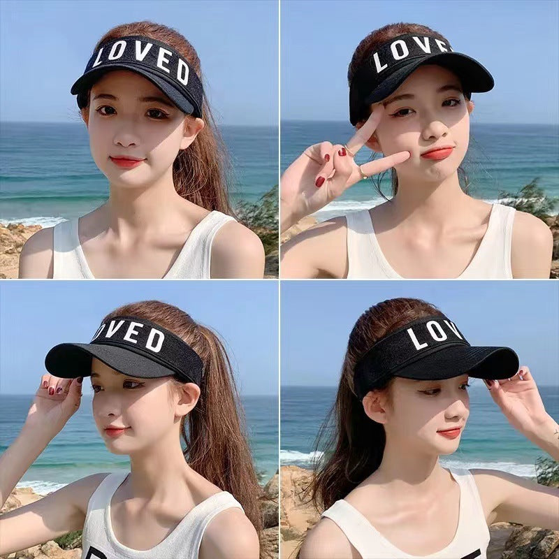 Sunlight Blocker For Summer Letter Without Top LOVED Korean - 𝓢𝓱𝓸𝓹𝓵𝓮𝓬𝔂