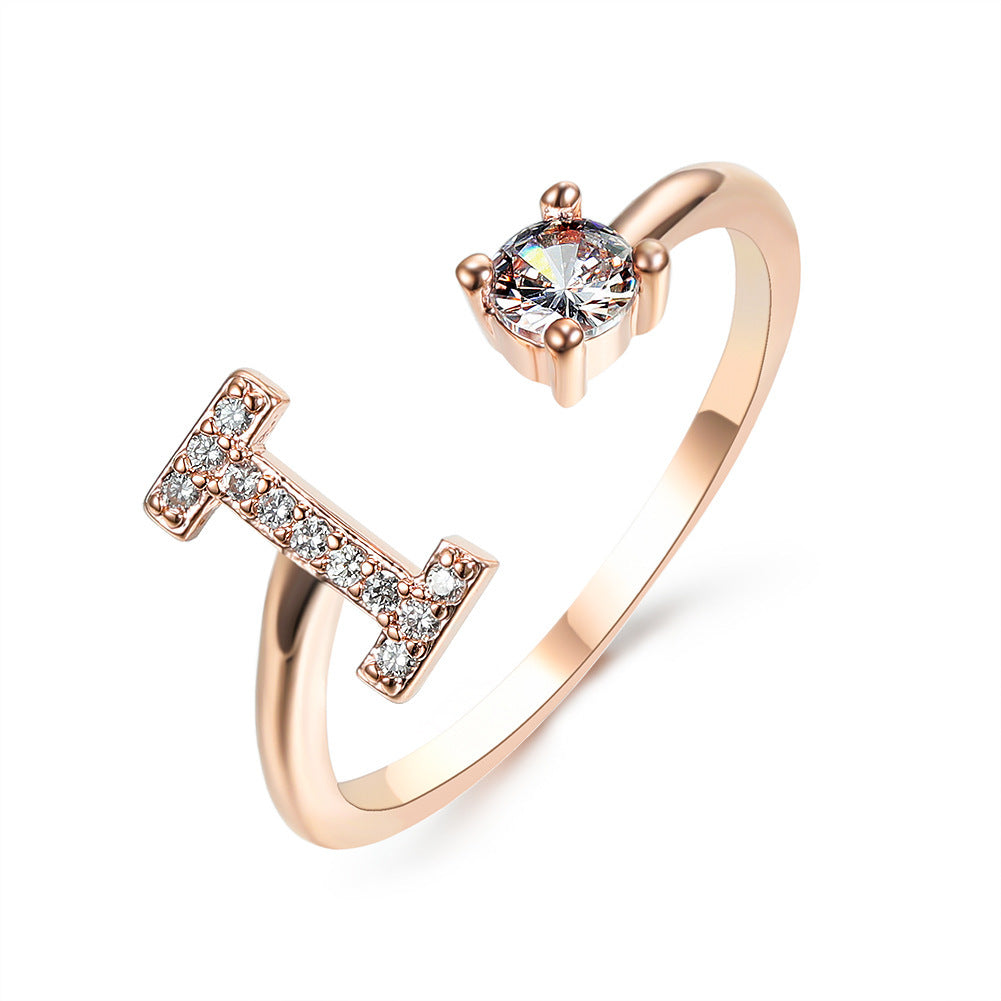 New Design Adjustable 26 Initial Letter Ring Fashion Jewelry For Women Simple Elegant Jewelry - 𝓢𝓱𝓸𝓹𝓵𝓮𝓬𝔂